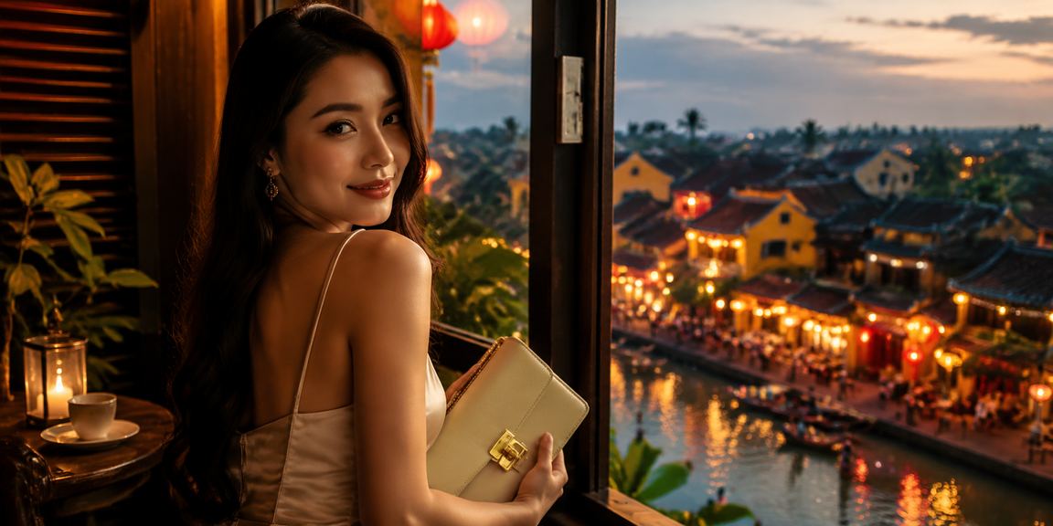Người chơi casino uống cà phê buổi sáng tại Hội An và theo dõi jackpot