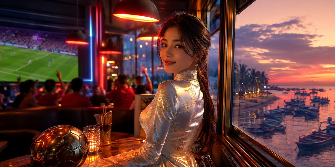 Phụ nữ mặc áo dài tại Mũi Né theo dõi cá cược bóng đá và jackpot trực tuyến